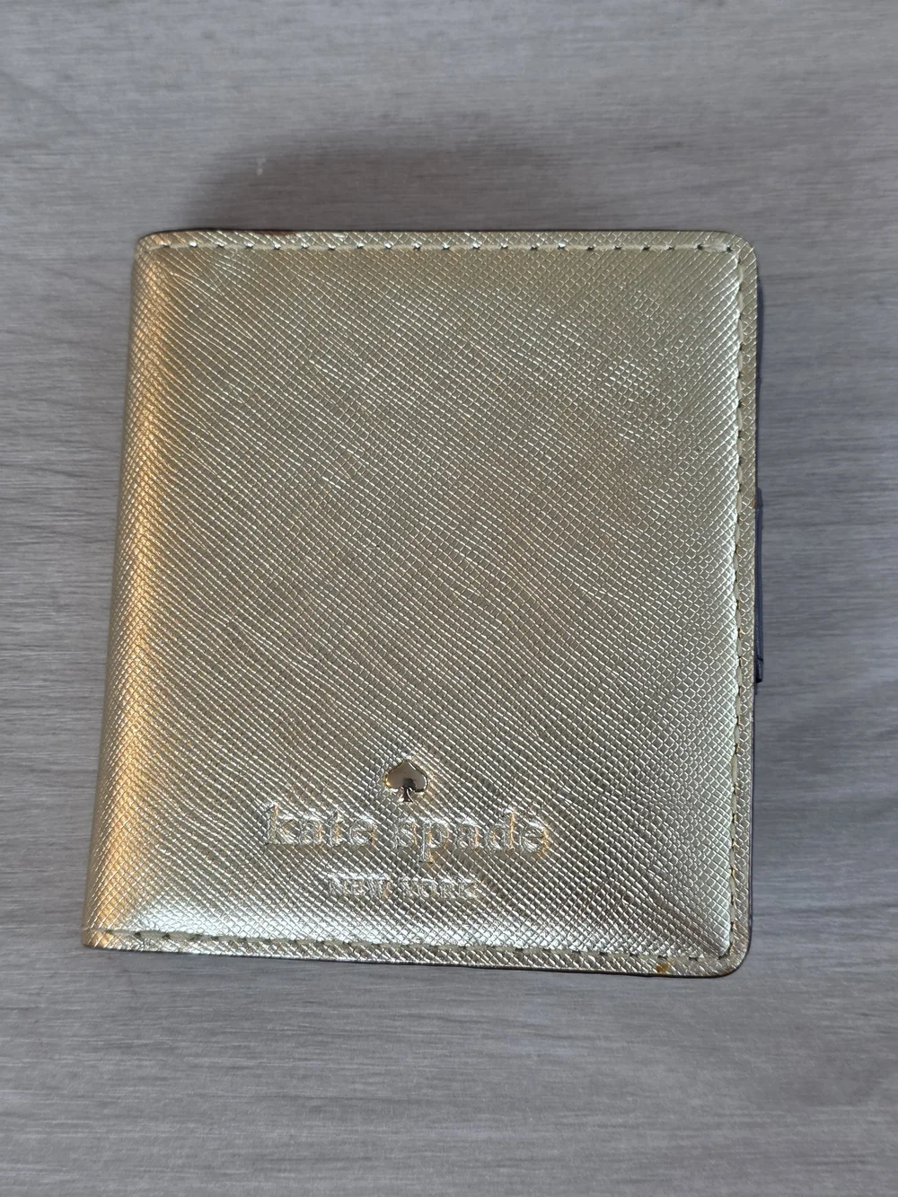 Kate Spade Metallic Gold Bifold Wallet